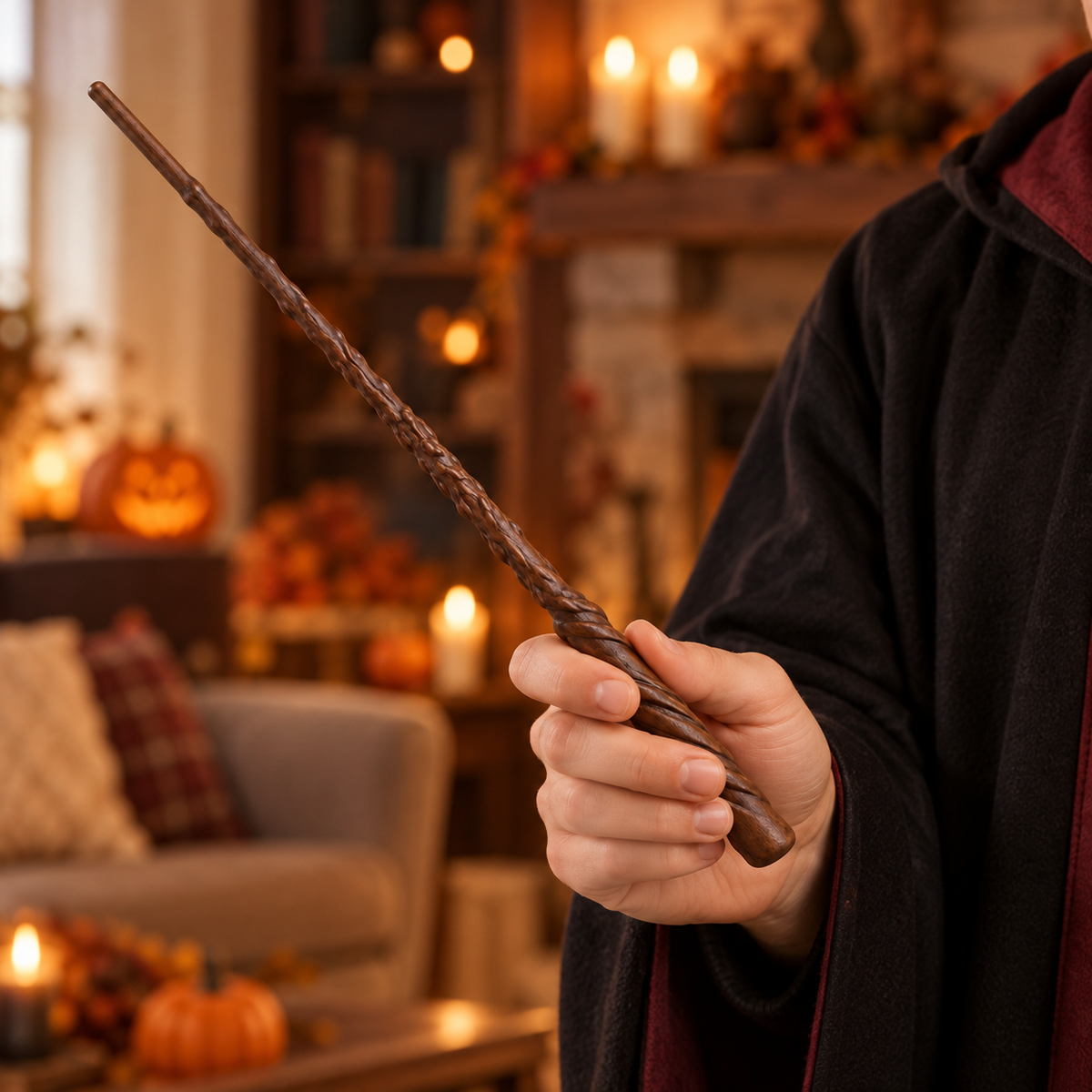 Manche brun texturé — mise en situation Halloween