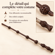 Présentation en français de la silhouette et des détails de la baguette