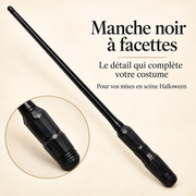 Manche noir à facettes — présentation des détails en français