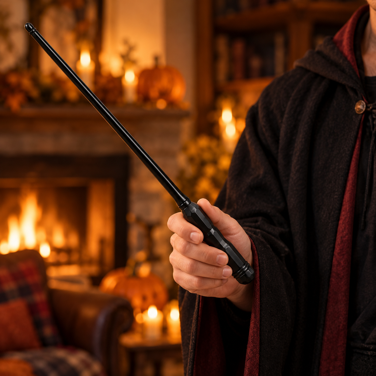 Manche noir à facettes — mise en situation Halloween